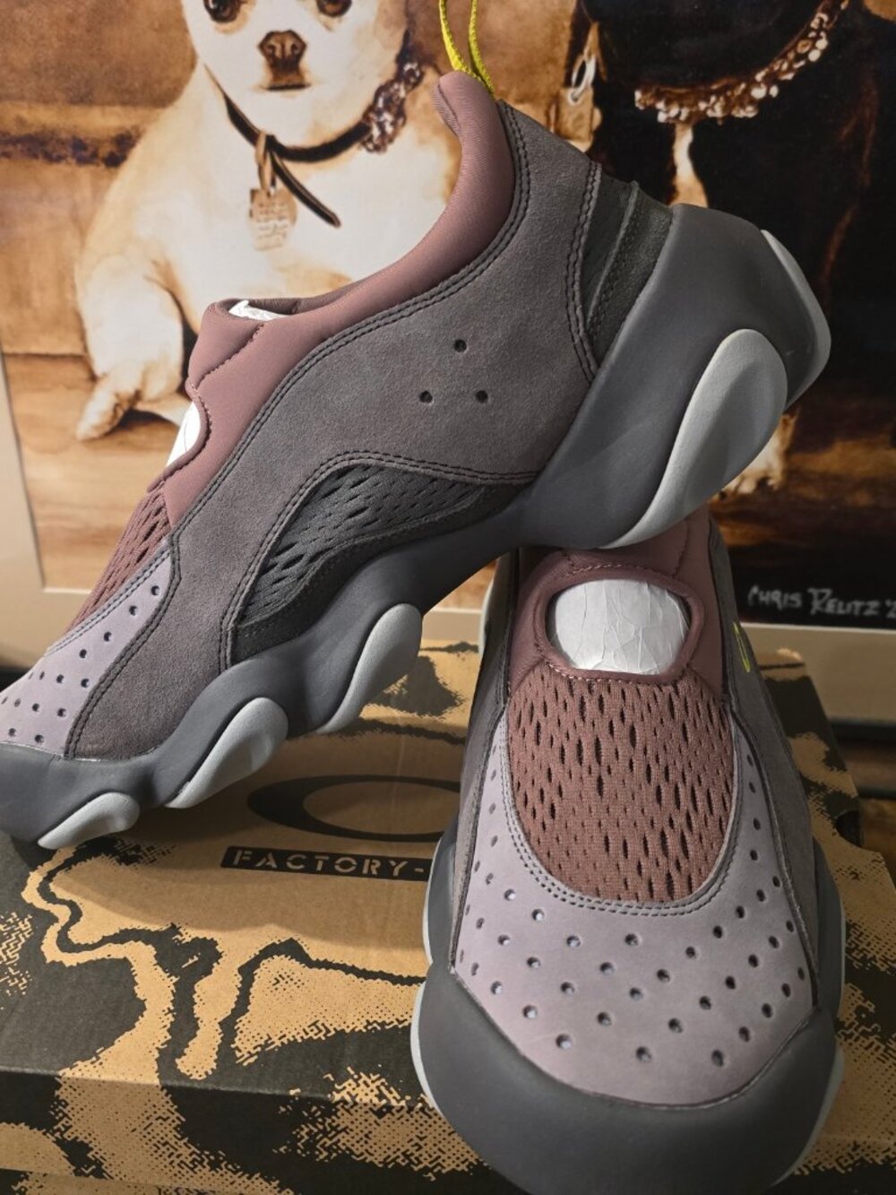 OAKLEY FACTORY TEAM FLESH X BRAIN DEAD Rose Mens Size 13 Sandal Mule Clog NEW